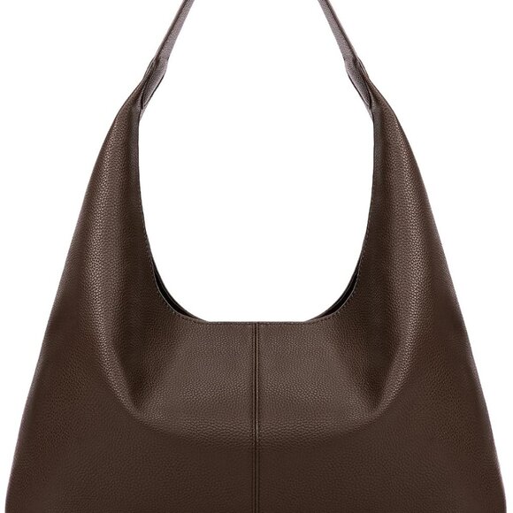 Vegan Leather Tote Bag Women Large Capacity Work College Shoulder Bag - Picture 1 of 6